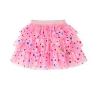 Miipat Girls Tutu Skirt, Layered Tulle Mini Skirts for Kids Dance Party | 3 Layered Tulle Skirts, Soft Cotton Lining, Elastic High Waist, Toddler Tiered Princess Rainbow Ballet Tutu, Birthday Daily