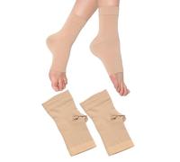 Miiqxx 2 PCS Ankle Compression Socks for Swollen Feet,Compression Ankle Socks for Women and Men,Achilles Tendon Support Sock for Sport Arthritis Pain Relief (L)