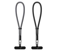 Miiqxx 2 PCS Anti Theft Phone Straps with 2 Patches,Phone Wrist Strap Anti Theft,PhoneStrap Wrist,Universal Wrist Strap for CellPhone Case(Black and Orange) (Grey,Black)