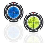 Miiqxx 2 Pcs Golf Ball Markers for Putting Green,Golf Markers for Putting Green,Golf Green Reader,Golf Ball Marker with High Precision Reading Aid(Green,Blue)