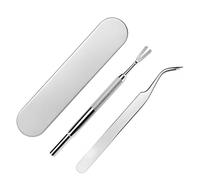 Miiqxx 2PCS Stainless Steel Tick Remover Tools for Dogs include Tweezers, Shovel and Storage Box,Professional Tick Remover for Humans,Cat and Dog Tick Remover Tool
