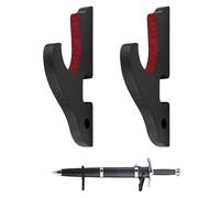 Miiqxx 2PCS Sword Wall Mount,Adjustable Padded Katana Wall Mount,Black Sword Stand,Sword Holder for Samurai Swords,Lightsabers,Demon Slayer Weapon,Cosplay,Etc