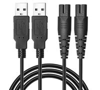 Miiqxx 2PCS USB Water Flosser Charger Cable,Shaver Charger Cable,Beard Trimmer Charger,Charger Power Cord for Electric Shaver,Hairball Trimmer,Water Flosser