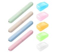 Miiqxx 4Pcs Travel Toothbrush Covers Case + 5Pcs Toothbrush Head Cover,Toothbrush Case,Portable Toothbrush Holder Travel,Toothbrush Tr avel Case for Toothbrush Head for Trav el Family Camping Busin