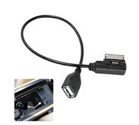 Miiqxx Cable Adapter for AMI/MMI AUX,CarAudio Interface Cable for VW/Audi,USB Music Interface & Charging Cable for A3/A5/A6/Q5/Q7/R8,Plug & Play(Black)