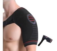 Miiqxx Shoulder Support Brace for Men & Women,Adjustable Rotator Cuff Shoulder Support Brace,Shoulder Compression Sleeve for Torn Rotator Cuff Pain Relief,Sleep,Injury (L/XL)