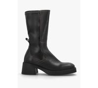 MIISTA Fabi Black Leather Chunky Calf Boots Size: 38, Colour: Black Le