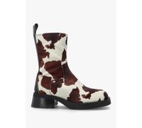 MIISTA Yolanda Cow Block Heel Ankle Boots Size: 41, Colour: Zoo