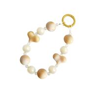 Miitoomo Aesthetic Pearl Pendant Beaded Strap, Cute Mobile Phone Strap Detachable Lanyard Decor Cell Phone Charms, universal, Polycarbonate Metal, No Gemstone
