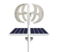 MIIWWOWO 600W Wind Turbine Generator Kit 12V with 5-Blade & Controller, Portable Lantern Type Vertical Axis Windmill for Powering Monitoring Equipment Home Boat Solar/Wind Power Hybrid Systems