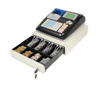 MIIWWOWO Electronic Cash Register 48-Key, Thermal Printing, POS System, with 8-Digit LED Display, 2 RS232, 1 USB Port, Money Box Drawer, for Supermarket Retail Shop Restaurant Café