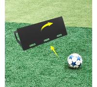 MIIWWOWO Football Rebound Board 115x45x42cm, Portable HDPE Foldable Dual Angles Bounce Board for Passing and Shooting Practice, Soccer Training Equipment for Kids and Adults, Black