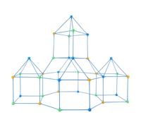 MIIWWOWO Fort Building Kit for Kids - 31 Joint Balls and 54 Poles - Kids DIY Fort Building Construction Toys Set for Boys and Girls for Above 6 Years Olds