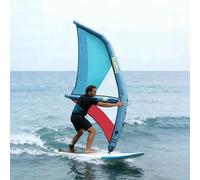 MIIWWOWO Inflatable Windsurf Sail 4.2m² with Dual Air Chambers, Portable Wind Surf Rig with 360° Rotating Base & Backpack, Waterproof Wear-Resistant, for Beginners Adults Water Sports