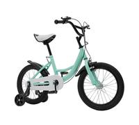 MIIWWOWO Kids Bike 16 Inch Bike, Boys Bike with Stabilisers, Children's Bike, Green