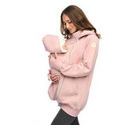 MijaCulture 3-in-1 Maternity Jumper for Baby Carrier Kangaroo Jacket 4132, pink, XL
