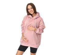 MijaCulture Naomi M016 Maternity Fashion Oversize 2-in-1 Nursing Jumper & Maternity Jumper Nursing Top, pink, XXL