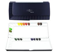 Mijello Nano Silver 40 Watercolor Stain Resistant Palette, 390x165x35mm, Modern, Rubber, Silver