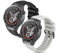 MIJOBS 2 Piece Silicone Straps Compatible with Huawei GT 6Pro / 5Pro / GT6 / GT5 / GT4 46 mm Sport Wristband Waterproof Silicone Replacement Strap, 22 mm