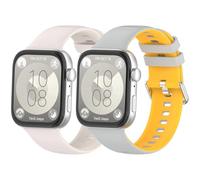 MIJOBS 2 Straps Compatible With Huawei Watch Fit 3/4 Watch Accessories Replacement Strap Sports Breathable Silicone Bracelet Double Sided Colour Clashing Wristband