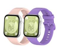 MIJOBS 2PCS Replacement Straps Compatible with Huawei Watch Fit 3 - Silicone Sport Watchbands for Men & Women