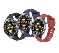 MIJOBS 3 Pieces Silicone Bands Compatible with Huawei Watch GT6 Pro/GT5 Pro/GT 6/5/4 46mm Adjustable Breathable Sport Strap Waterproof Fashion Replacement Wristbands for Men Women, Black & Red & Blue