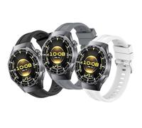 MIJOBS 3 Pieces Silicone Bands Compatible with Huawei Watch GT6 Pro/GT5 Pro/GT 6/5/4 46mm Adjustable Breathable Sport Strap Waterproof Fashion Replacement Wristbands for Men Women, Black & White
