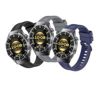 MIJOBS 3 Pieces Silicone Bands Compatible with Huawei Watch GT6 Pro/GT5 Pro/GT 6/5/4 46mm Adjustable Breathable Sport Strap Waterproof Fashion Replacement Wristbands for Men Women, Black & Dark Grey
