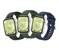 MIJOBS 3 Straps Compatible with Huawei Watch Fit 4 Pro/4/3 Smartwatch Watchband Sport Silicone Wristband Soft Comfortable Breathable Replacement Strap Men Women Bracelet