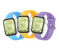 MIJOBS 3 Straps Compatible with Huawei Watch Fit 4 Pro/4/3 Smartwatch Watchband Sport Silicone Wristband Soft Comfortable Breathable Replacement Strap Men Women Bracelet