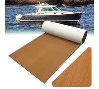 MIJOBS Boat Decking Sheet, 240 * 90 cm Teak EVA Foam Flooring, Monochromatic Flat Surface, Polished Anti-Slip Surface, DIY Self-Adhesive, Yacht, Boat, RV, Marine Floor Decoration
