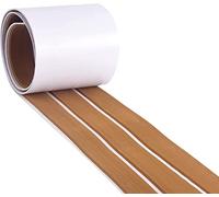 MIJOBS EVA Teak Decking for Boats, Boat Decking Sheet Anti-slip and High-temperature Resistant DIY Self-adhesive Teak Floor Mat for Yachts, RVs, Boats, Gardens, Brown