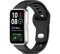MIJOBS Silicone Bracelet Compatible with Huawei Band 10 & 9 &8 Replacement Straps for Smartwatch, Watch Accessories, Soft, Breathable and Sports Strap, Black/White, para Huawei Band 10/9/8, Classic