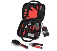 MIJOMA 9 Piece Premium Grooming Kit for Dogs and Cats - Claw Scissors, Claw File, Fur Combs, Slicker Brush, Grooming Glove and More in Zip Bag for Short, Medium and Long Fur