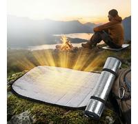 MIJOMA Foldable Seat Pad Seat Mat with Aluminium Coating and Rubber Bands - Warming Seat for Stadium, Hiking, Trekking, Camping, Sailing, Barbecuing - 35 x 45 cm (1)