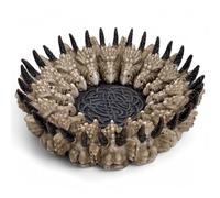 MIJOMA Gothic Ashtray - Mystical Dragon Ring with Celtic Knot - Round, 13.5 cm Diameter, 3.5 cm Height - Polyresin Decorative Ashtray for Fantasy & Medieval Fans
