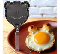 MIJOMA Mini Frying Pan with Non-Stick Coating, Mini Pan for One Egg, Fried Egg Pan, Mini Egg Pan with Handle, Non-Stick Coating, Portable, Diameter 12 cm (Frog)