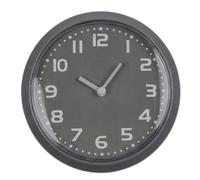 MIJOMA Round Magnetic Clock 8 cm - Small Wall Clock with Quartz Movement & Suspension - Low Noise & Compact - Ideal for Fridge, Locker, Office, Kitchen, Bathroom (Light Grey)