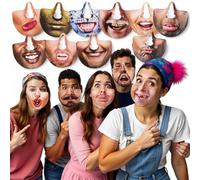 MIJOMA Set of 15 Nose Masks - Funny Party Masks for Adults, Photo Box Fancy Dress, Wedding, Birthday, JGA, Souvenir, Decoration Fun for Memorable Celebrations (Set 1)