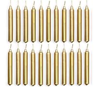 MIJOMA Set of Festive Tree Candles, Christmas Candles, Pyramid Candles, Christmas Tree Candles Made of Wax for Christmas Tree, Birthday Parties and Cakes, Long Burning Time, Diameter 11 x 105 mm (22,