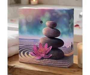 MIJOMA Soundbox with Meditation Sounds - Soothing Relaxation for Your Home | Speaker, Motion Sensor & On/Off Switch | Ideal for Bathroom, Hallway, Office & Living Room | 12 x 12 cm (Meditation)