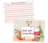 MIJOMA Theme Pad City Country... - Creative Participation Pad with 18 Questions, 20 Sheets, 30 x 21 cm for Travel, Celebrations & Everyday Life (City, Country, Christmas)