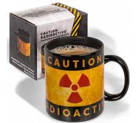 MIJOMA Thermal Effect Stoneware Nuclear Coffee Mug - Heat Sensitive Mug 300 ml - Handle Mug with Warning Symbol for Coffee, Tea and Gift Ideas