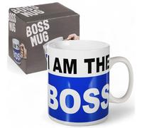 MIJOMA XL Stoneware I Am The Boss Coffee Mug - Large Mug 13 x 11 cm - 30 oz Approx - Statement Mug for Office and Home