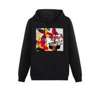 MIJUE The Kinks Face To Face Vinyl Poster Hoody Unisex Ptinted Hoodies Long Sleeve Men's Hooded with Pocket Black L