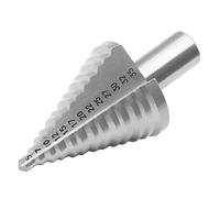 MiJunHD Ø 5-35mm HSS Step Drill Bit, 13 Step Cone Drill, 13mm Round Shank Taper Drill, Multi Size Hole Step Bit for Thicknesses within 4mm of Soft Metals, Aluminium, Wood and Plastics (1 Piece)