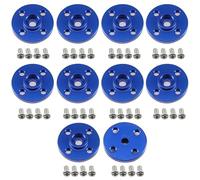 MiJunHD 10Pcs Metal 25T Servo Horn Round Shaped Aluminum Alloy Servo Arm Horn Servo Disc with Screw RC Car DIY Robot MG995 MG996R CNC Standard Kit (Blue)
