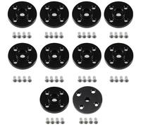 MiJunHD 10Pcs Metal 25T Servo Horn Round Shaped Aluminum Alloy Servo Arm Horn Servo Disc with Screw RC Car DIY Robot MG995 MG996R CNC Standard Kit (Black)