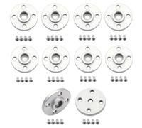 MiJunHD 10Pcs Metal 25T Servo Horn Round Shaped Aluminum Alloy Servo Arm Horn Servo Disc with Screw RC Car DIY Robot MG995 MG996R CNC Standard Kit (Silver)