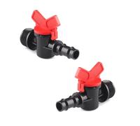 MiJunHD 15mm ID Hose Barb to G3/4≈25mm≈DN20 Male Thread, 2PCS Drip Irrigation Switch Shut-off Plastic Valve